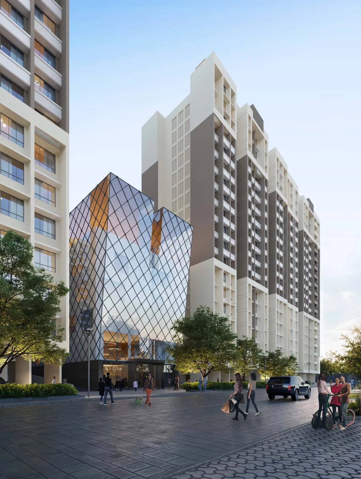 Mohan Parkland clubhouse and residential towers